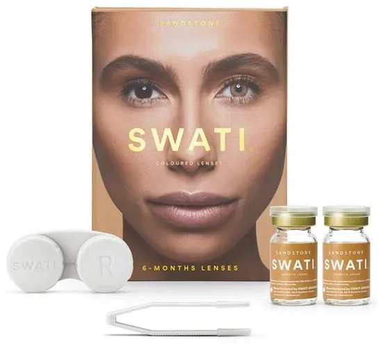 SWATI - Färgade kontaktlinser 6 månader Sandstone