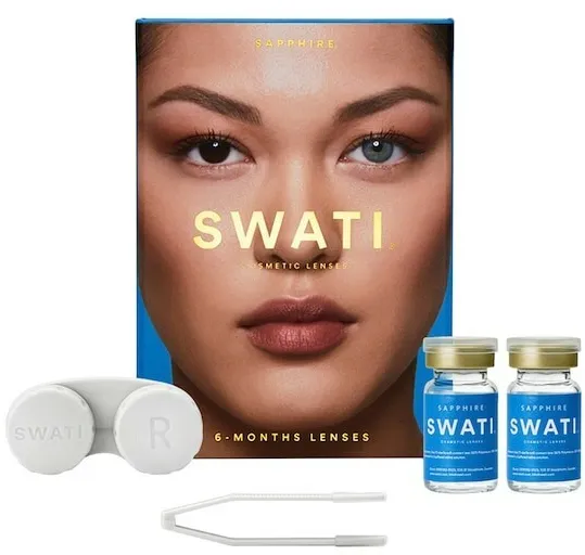 SWATI - Färgade kontaktlinser 6 månader - Sapphire